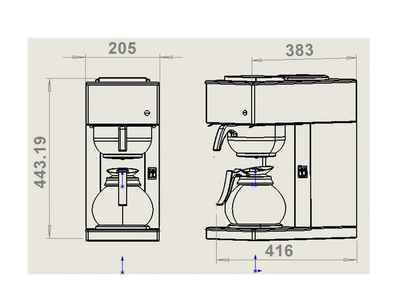 Billede 2 - Filter kaffemaskine 1,8 liter 1 kaffekande i glas
