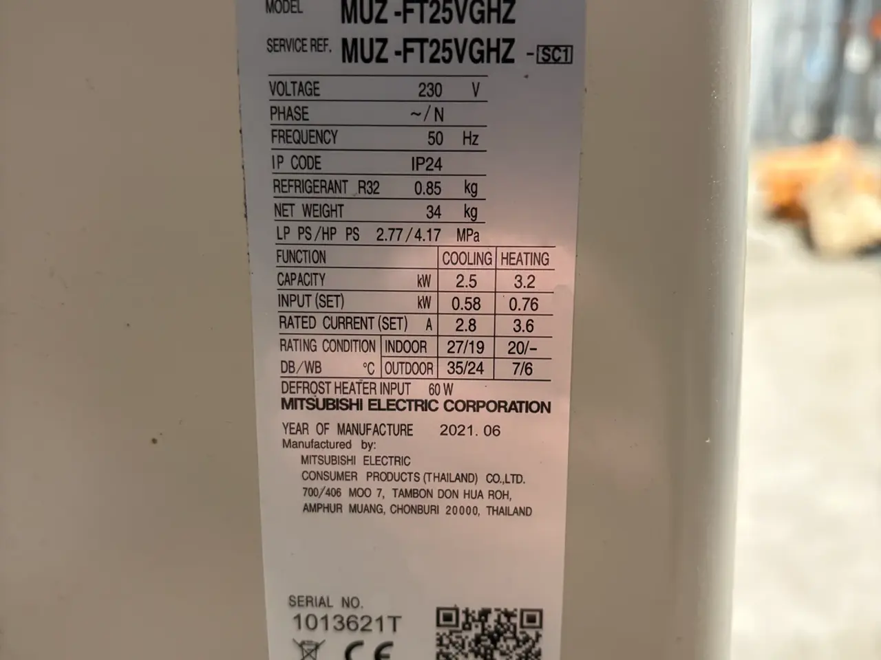 Billede 4 - Mitsubishi varmepumpe udedel