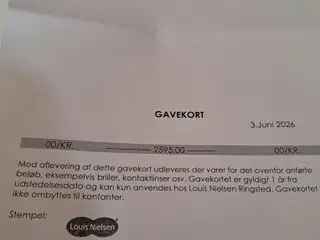 Gavekort Louis Nielsen Briller