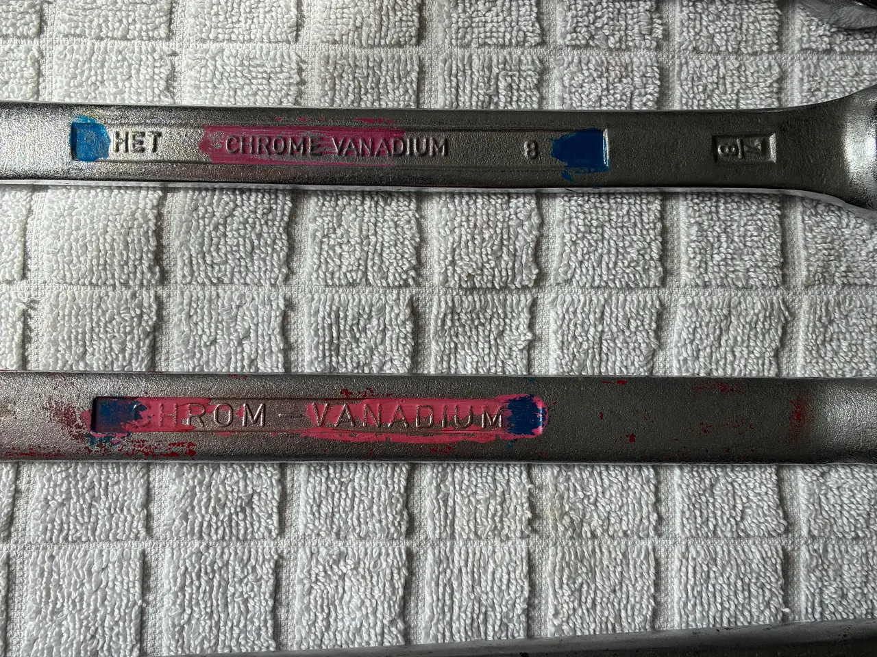 Billede 3 - Crome Vanadium fastnøgler/ ringgaffelnøgler 4 str