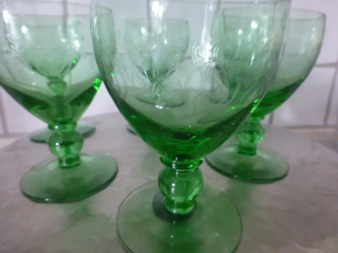Billede 2 - Hvidvin Glas Grønne GERDA Pris for 6 = 300