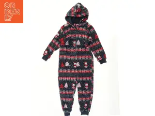 Jule-onesie med hætte (str. 98)