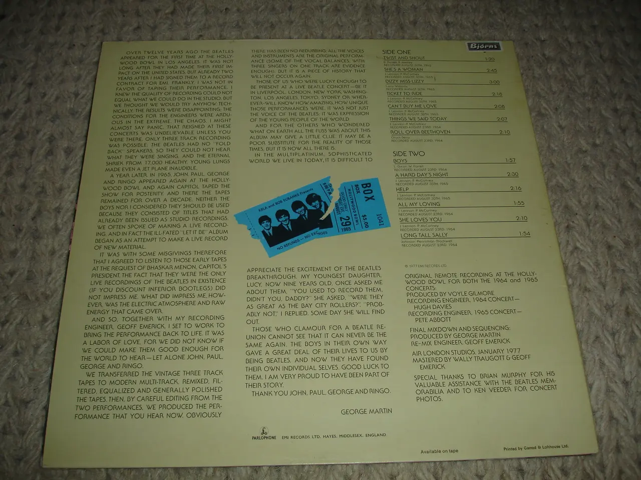 Billede 4 - The Beatles – The Beatles At The Hollywood Bowl