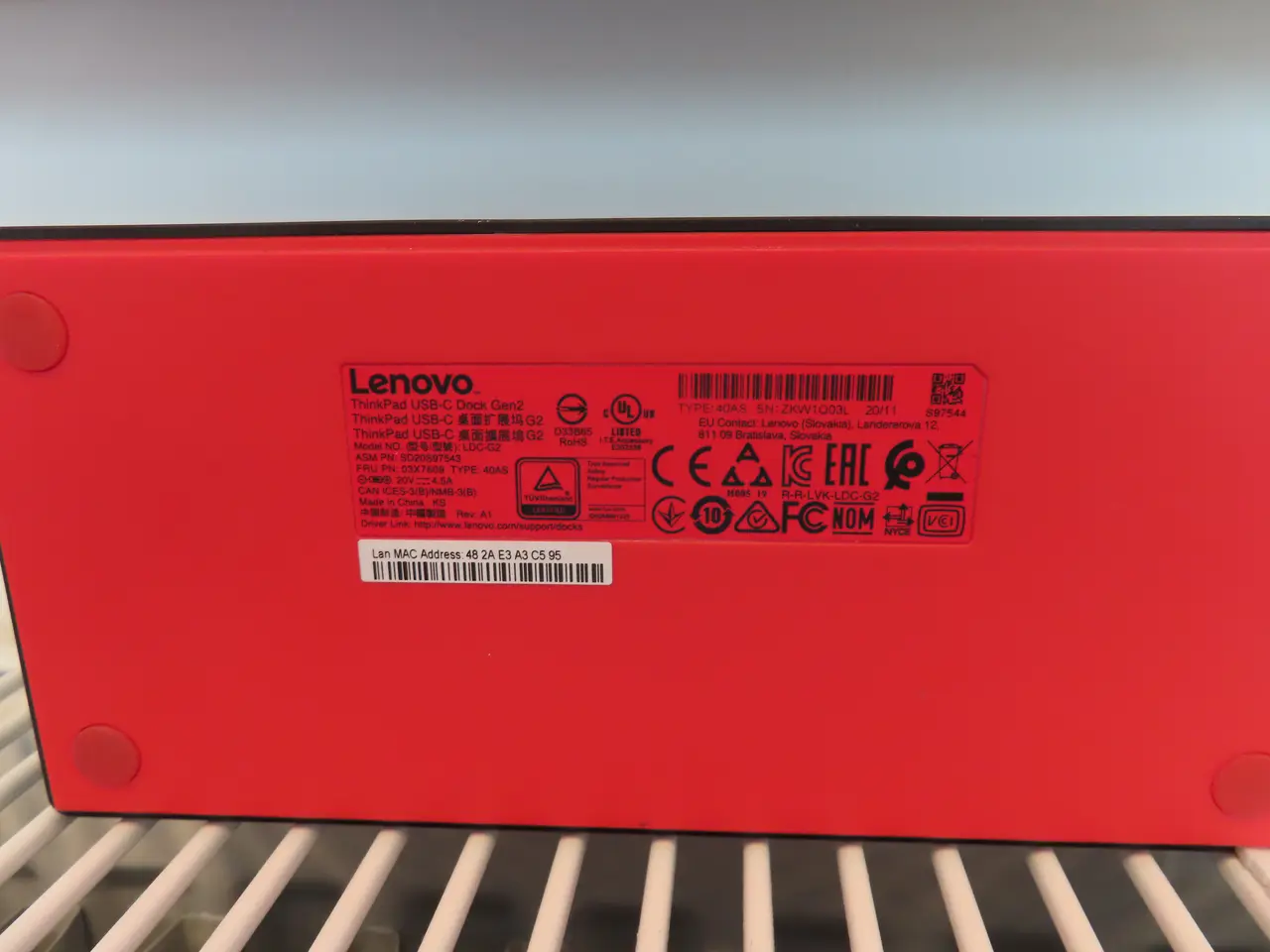 Billede 3 - 2 stk. Dockingstationer LENOVO ThinkPad USB-C Dock Gen2 med strømforsyning