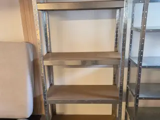 Stål reol med 4 hyller
