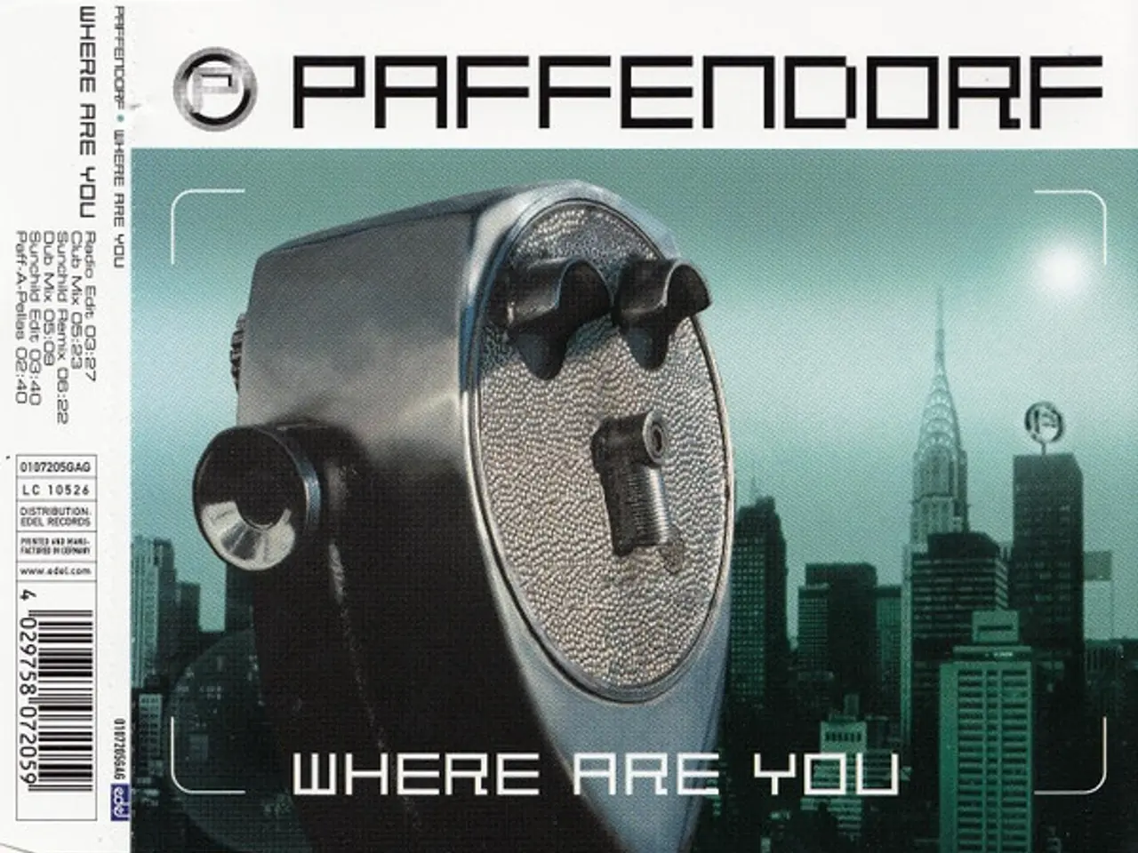 Billede 3 - Paffendorf – Where Are You – CD