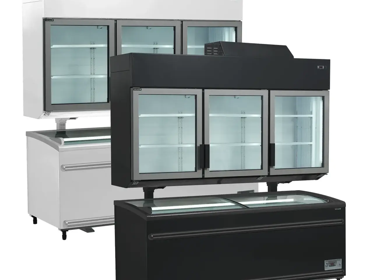 Billede 7 - Tefcold sort 3 døre vægfryser/køler – MTF210B VS