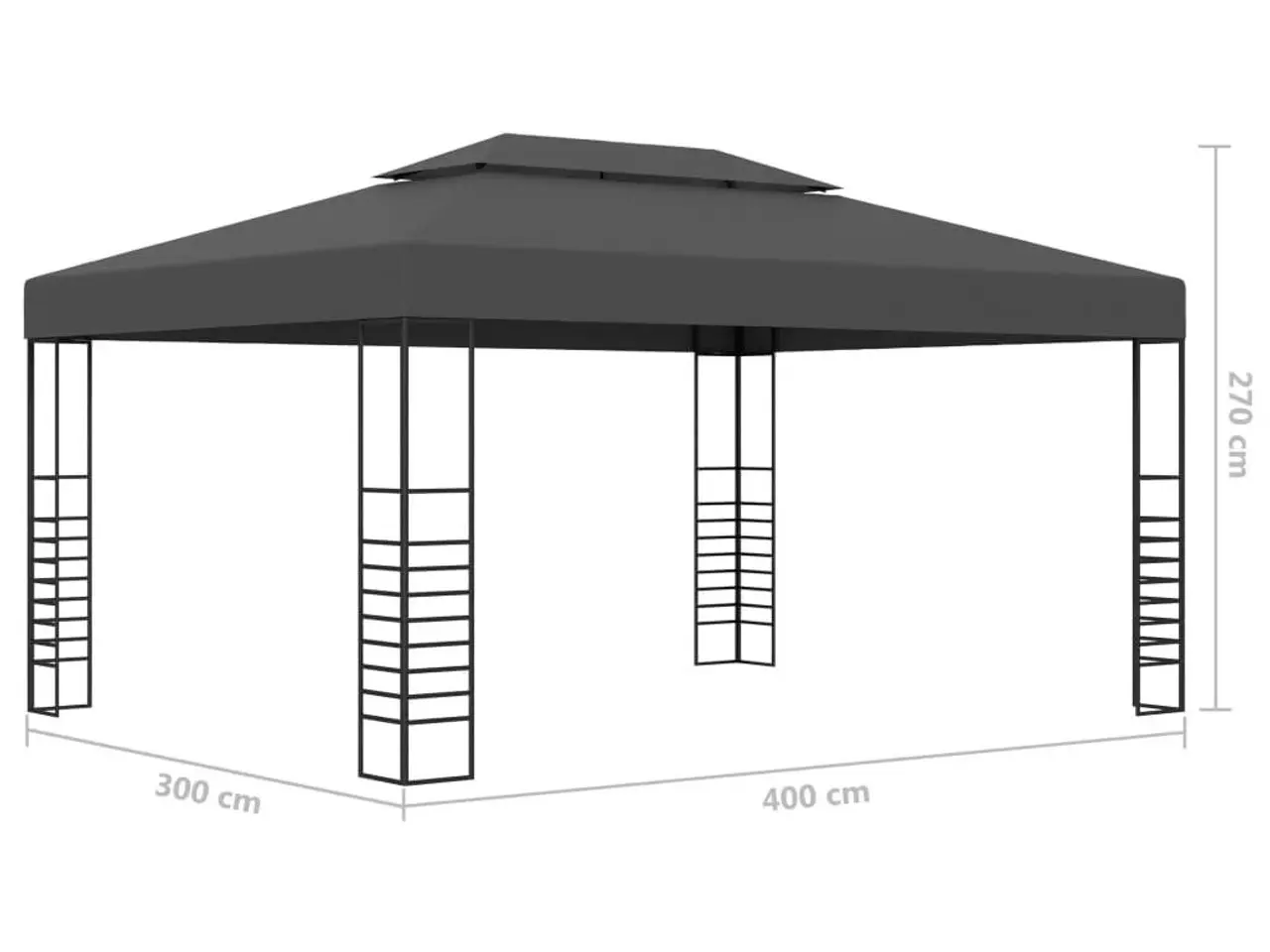 Billede 6 - Pavillon 3 x 4 m - antracitgrå