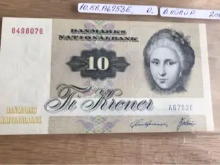 10 kr. sedler 1972 serien