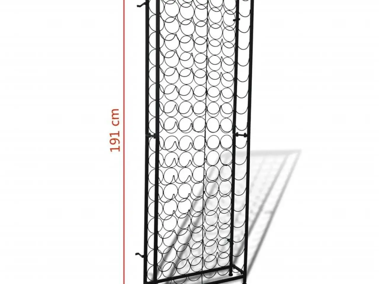 Billede 5 - Vinreol i smedejern - 108 flasker, sort, gulvmodel
