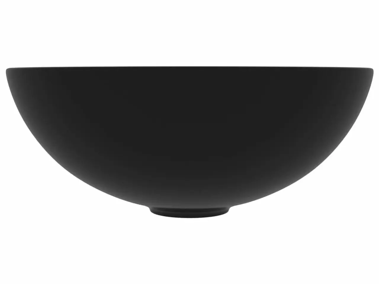 Billede 3 - Rund keramisk håndvask - mat sort, bordmonteret 28 × 10 cm