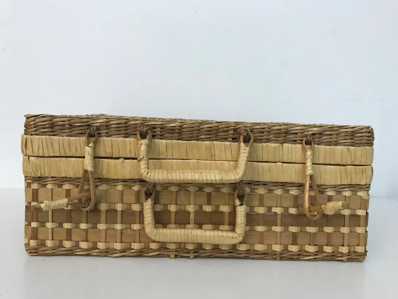 Billede 2 - Retro picknick kurv i flet