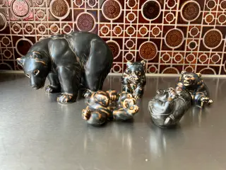 Royal Copenhagen stentøj bjørne Knud Kyhn