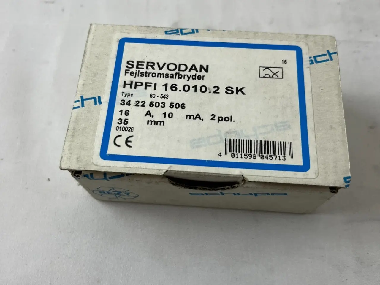 Billede 4 - Servodan HPFI 16.010.2 SK 16A 10mA RCD Residual