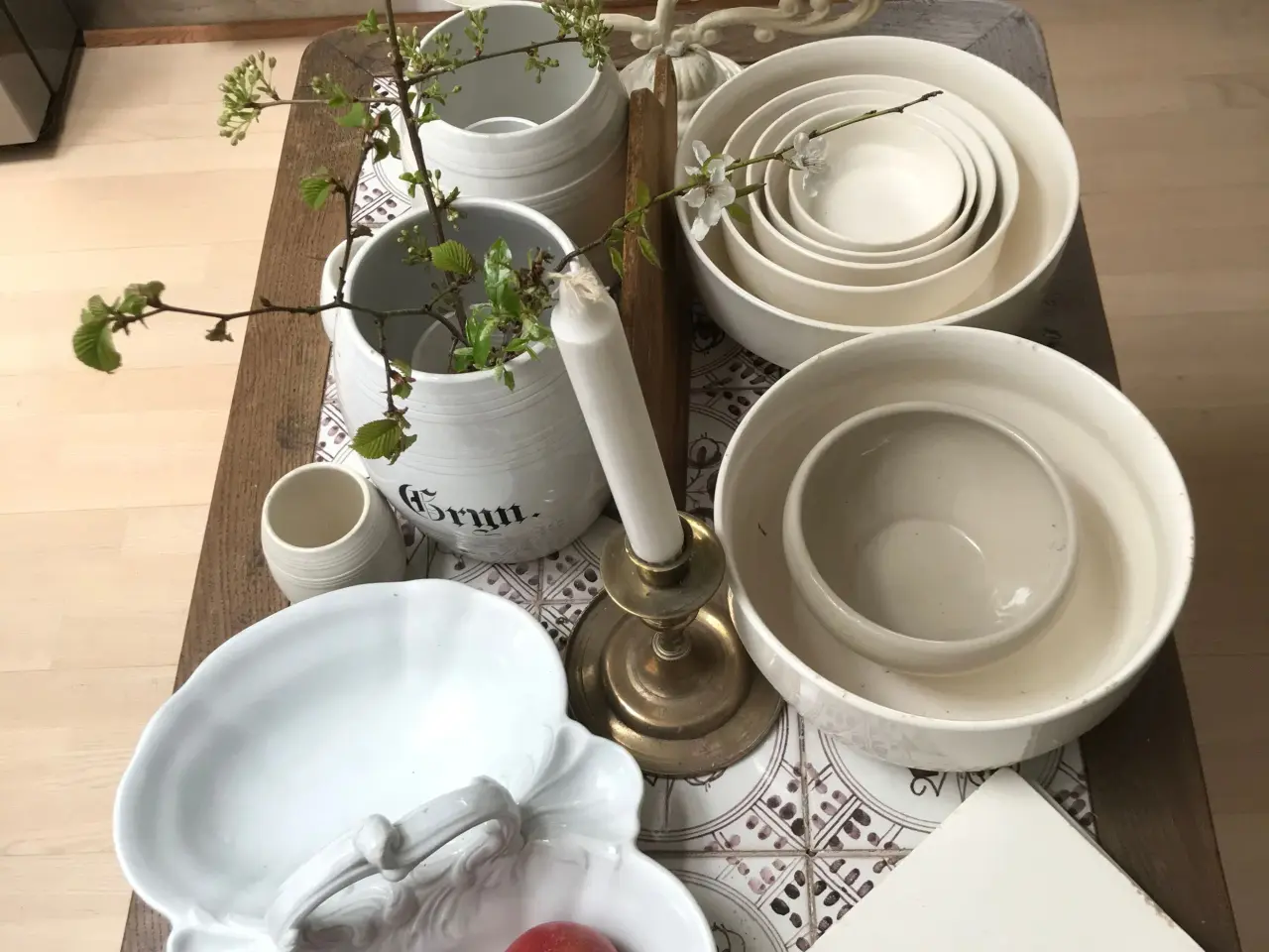 Billede 4 - Hvid porcelæn til fransk landkøkken
