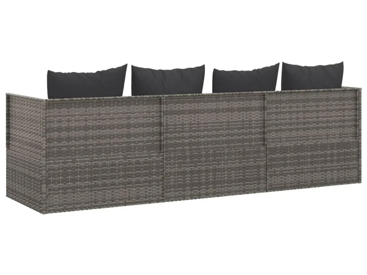 Billede 5 - Udendørs loungesofa i polyrattan med hynder - grå
