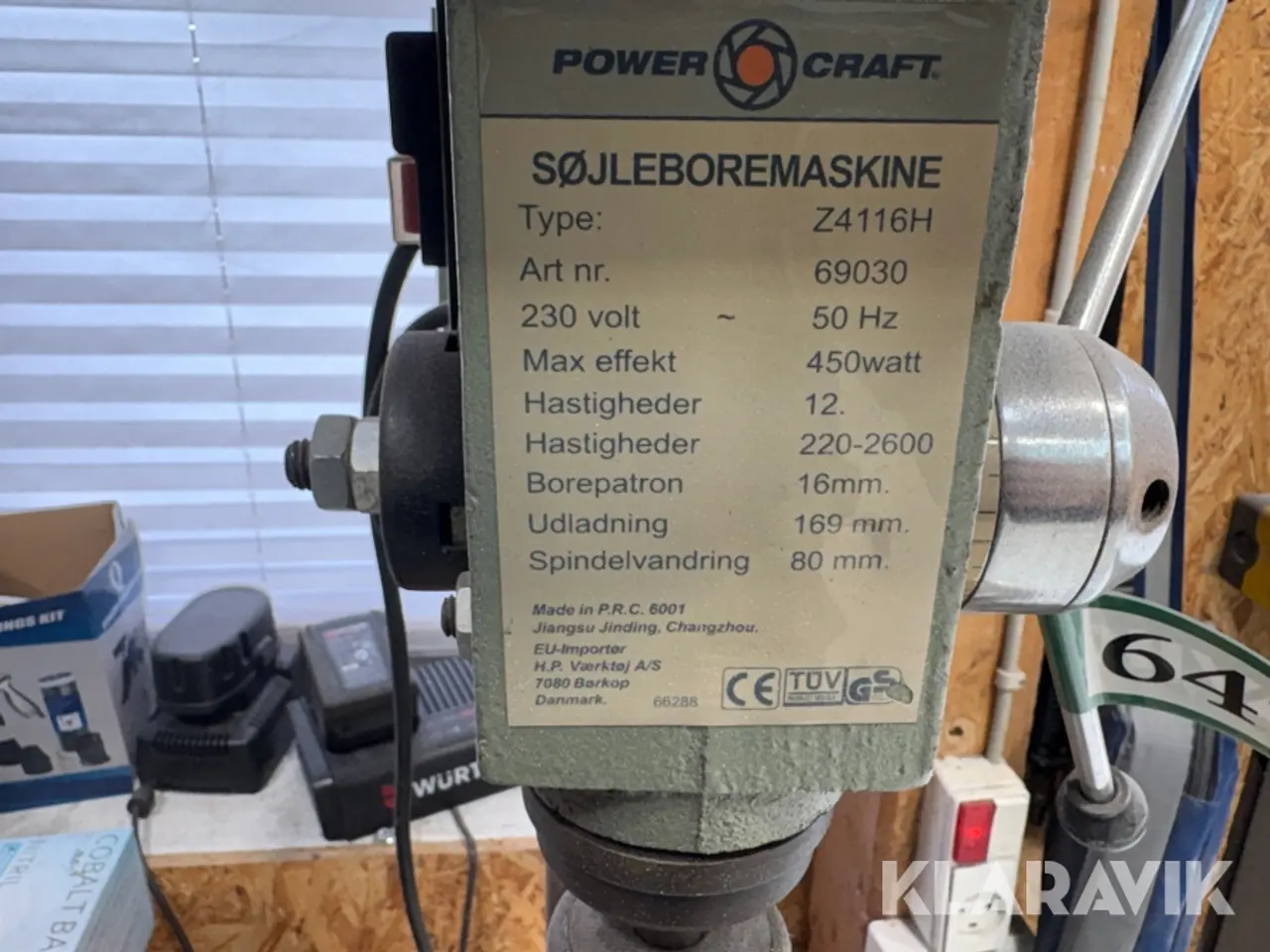 Billede 2 - Søjleboremaskine Power craft Z4116H