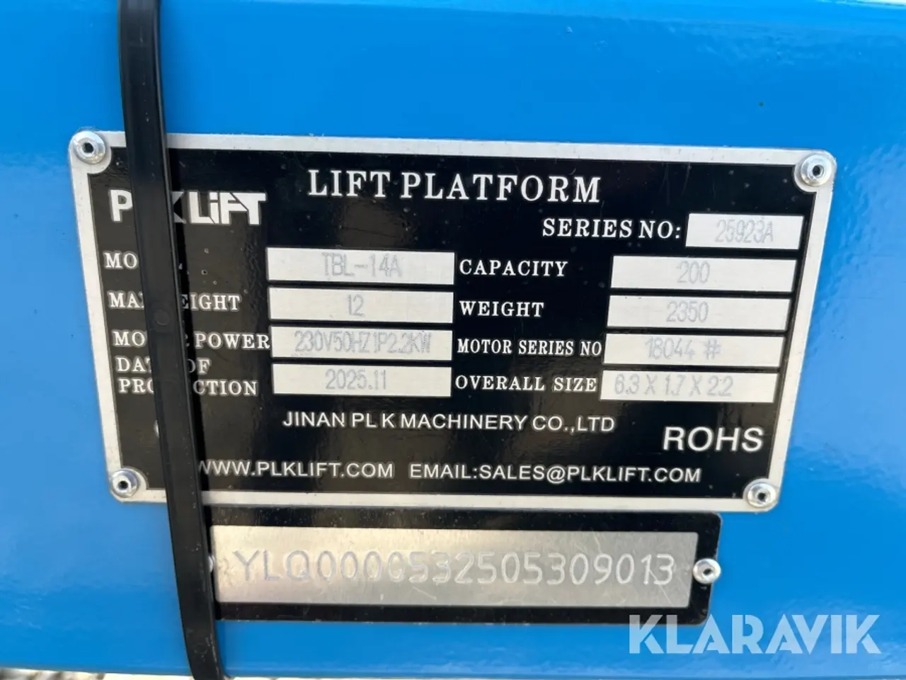 Billede 9 - Bomlift PLK Lift TBL-14A