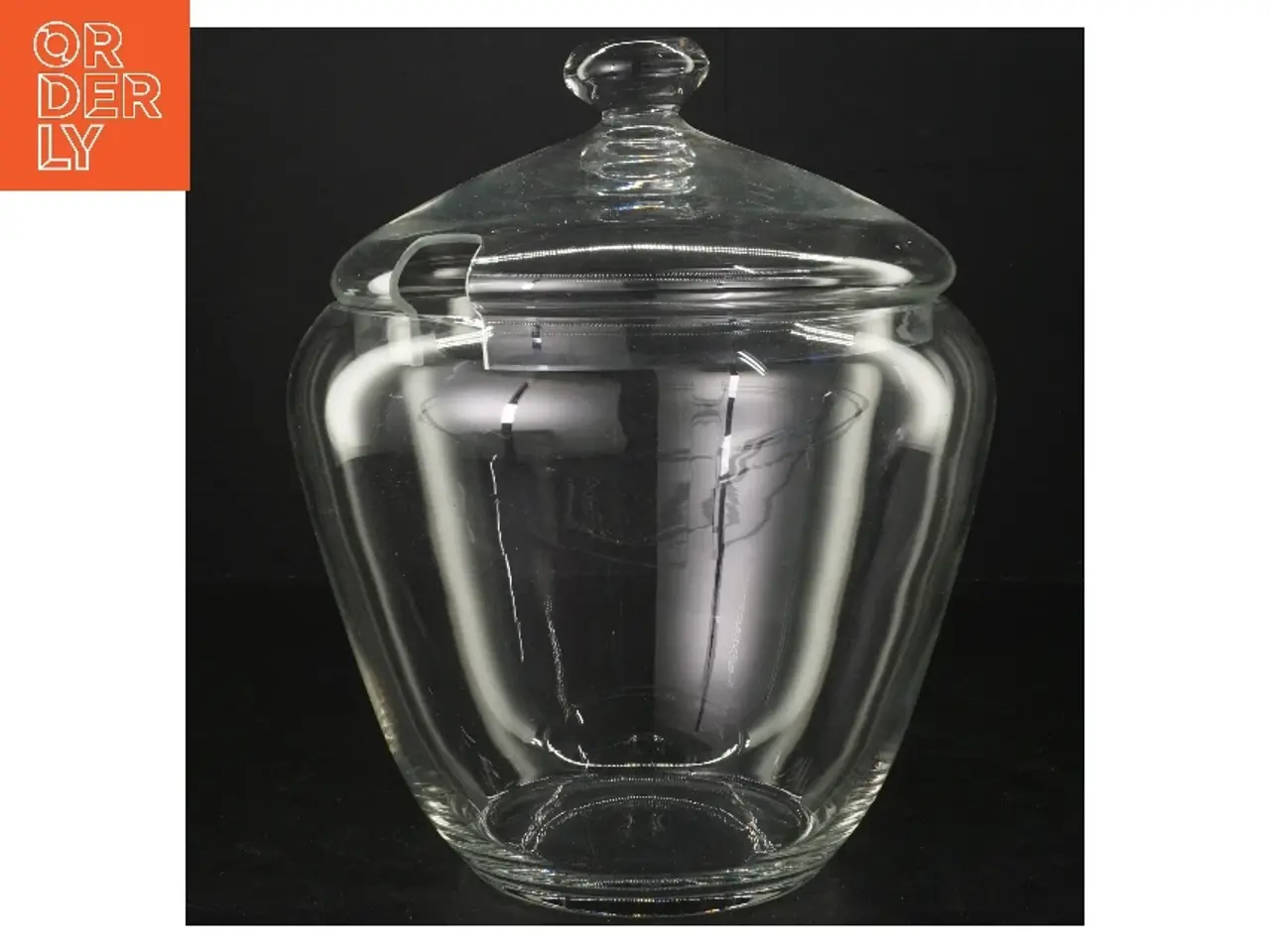 Billede 1 - Glas opbevaringskrukke med låg (str. Ø 20 cm)
