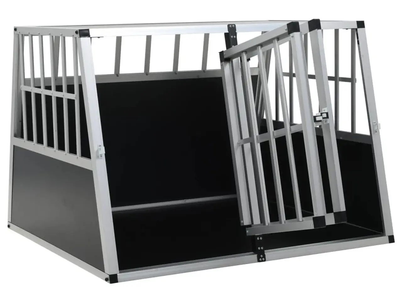 Billede 6 - Hundebur til bil med dobbelt dør - aluminium/MDF, 94 × 88 × 69 cm