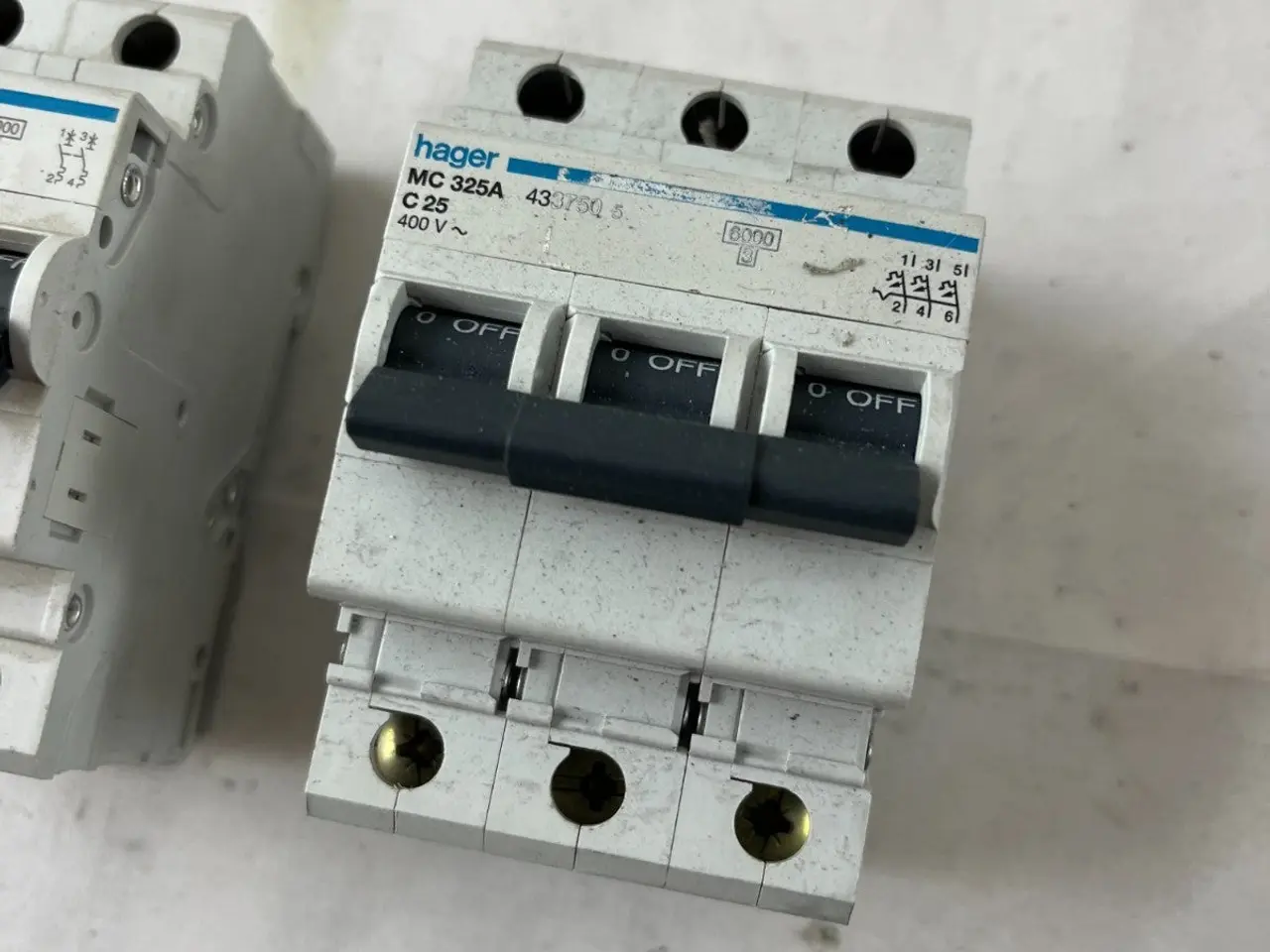 Billede 3 - Hager ND206A D6 2P & MC325A C25 3P automatsikring