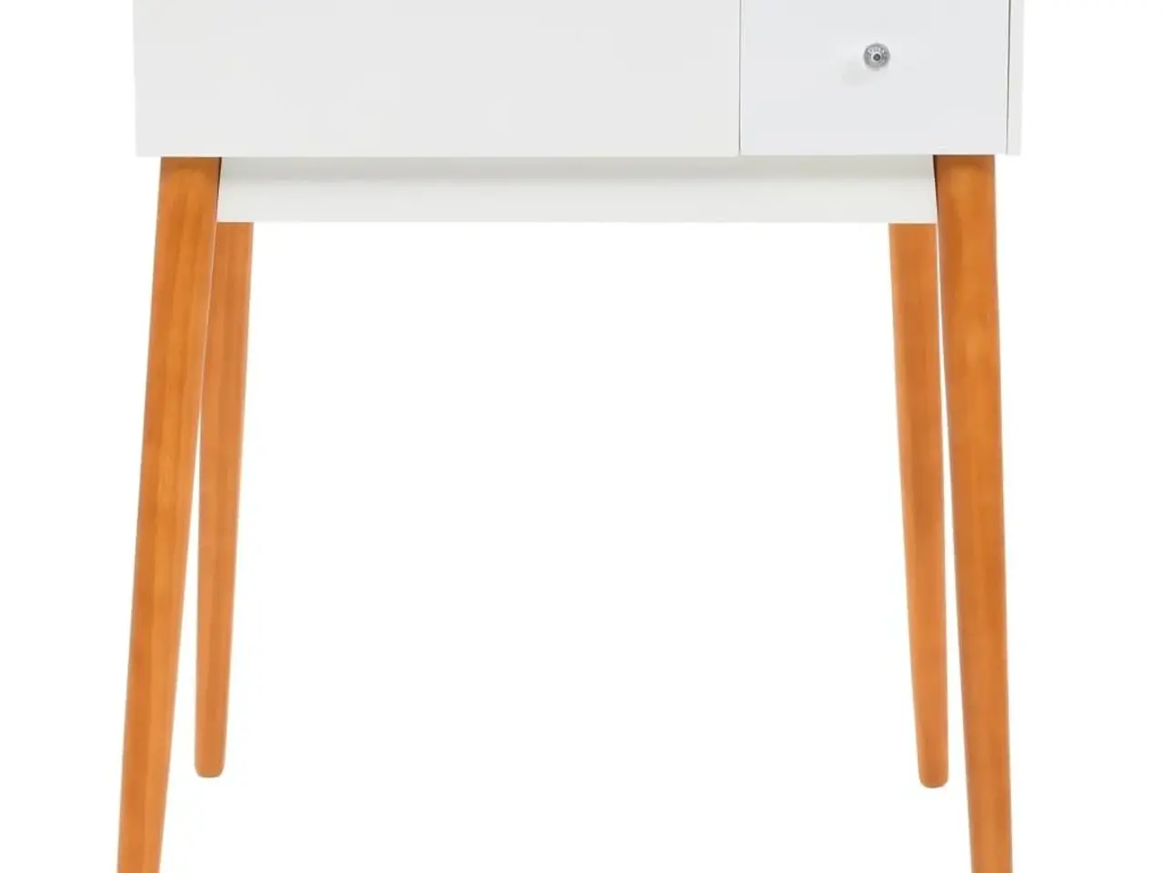 Billede 3 - Sminkebord med spejl i MDF - 60 × 50 × 86 cm, hvid/brun