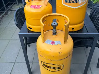 Tomme 11 og 22 kg gasflasker