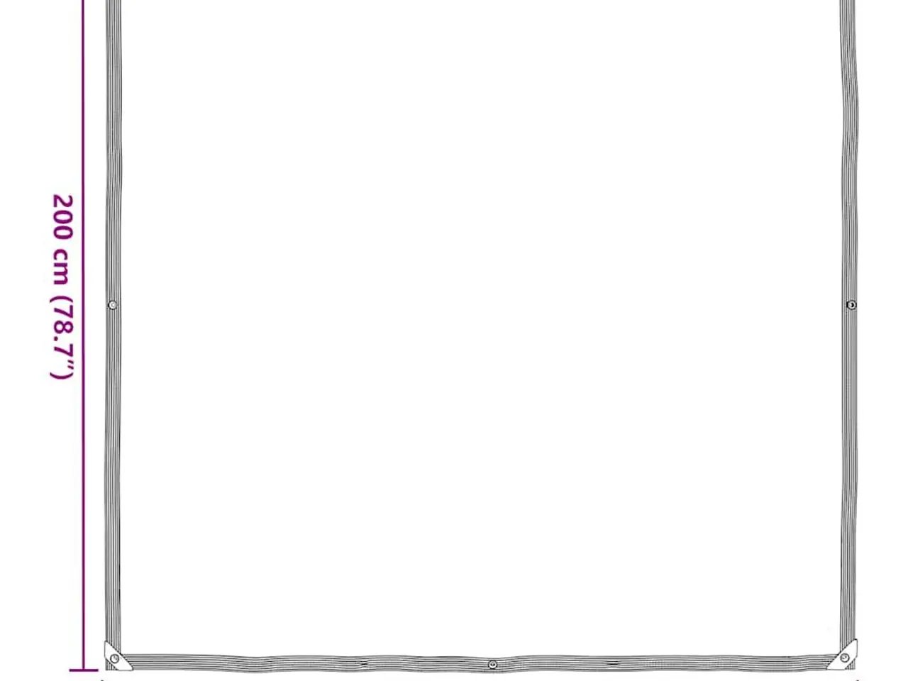 Billede 11 - Klar presenning med øjer 2 × 2 m - polyethylen, transparent/sort