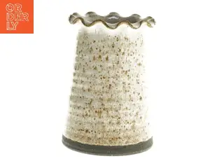 Keramisk vase med bølget kant af kaj henning (str. 13 cm)