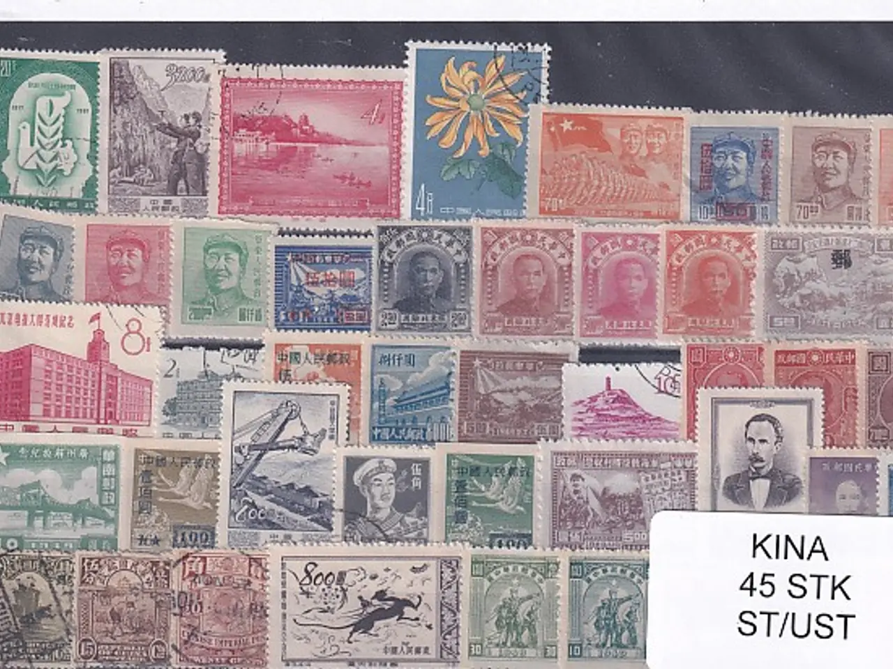 Billede 1 - Kina Samling - 45 Stk. Stemplet/ustemplet
