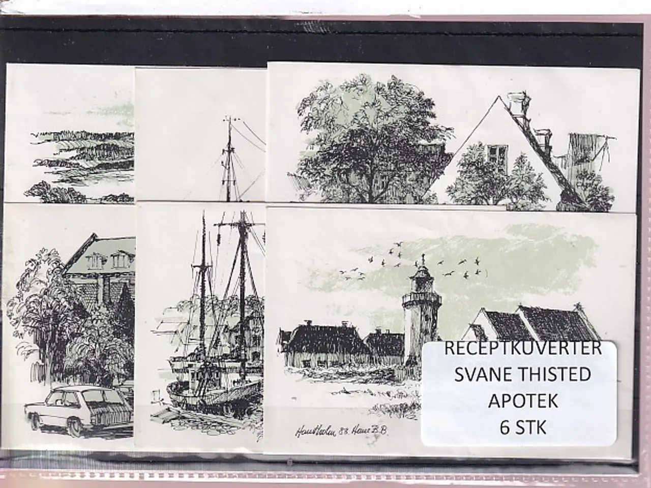 Billede 1 - Receptkuverter - Svane Thisted Apotek - 6 Stk.