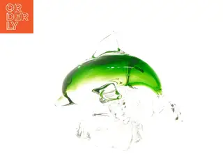 Glas delfinfigur (str. 14 cm)