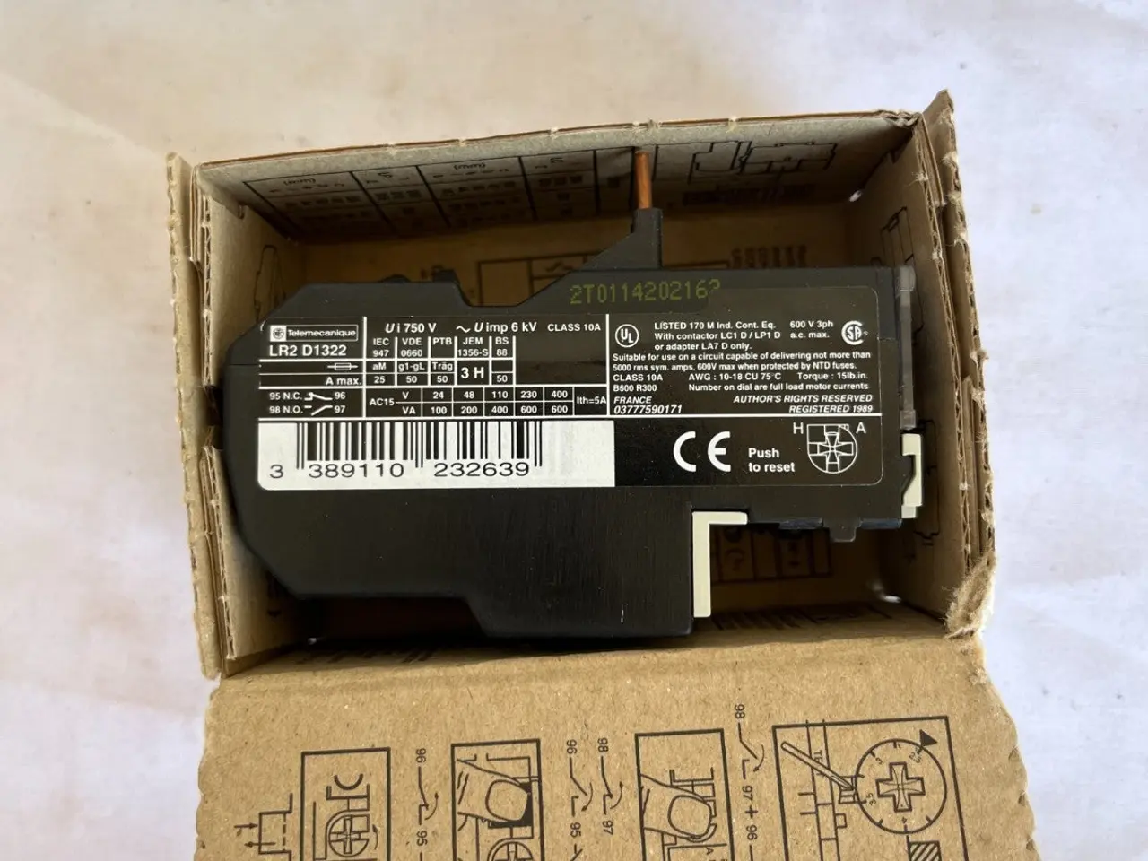 Billede 6 - Telemecanique LR2 D1322 Thermal Overload relæ Unit
