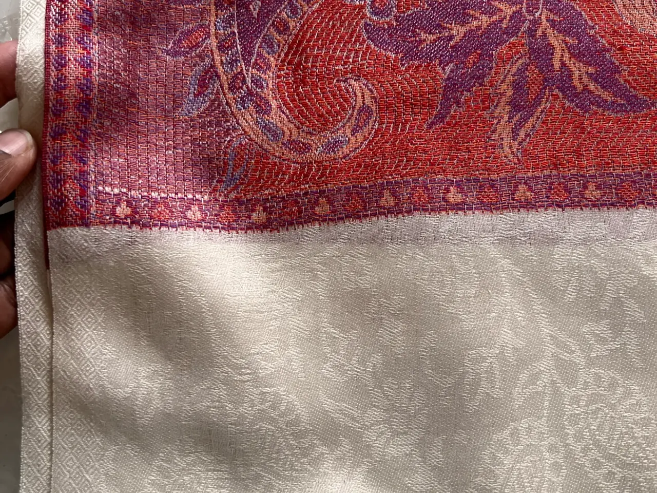 Billede 1 - Eksklusivt 100% Ren Pashmina Sjal – Håndvævet Luks