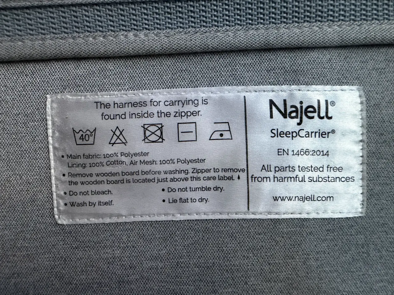 Billede 3 - Najell SleepCarrier Vol. 2 – Babylift/babynest