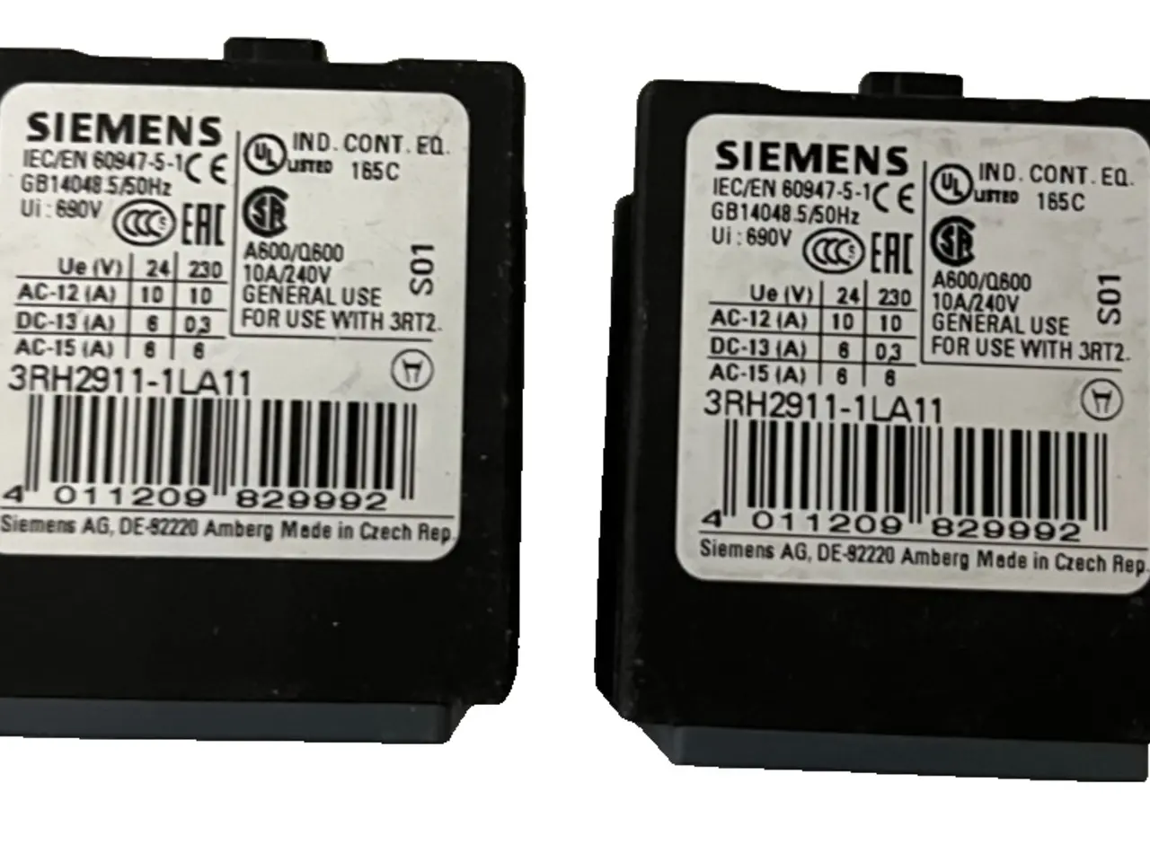 Billede 1 - parti 2 Siemens 3RH2911-1LA11 Auxiliary Contact
