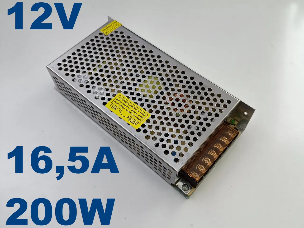 Billede 1 - NY! 12V 16.5A 200W Modulær Strømforsyning