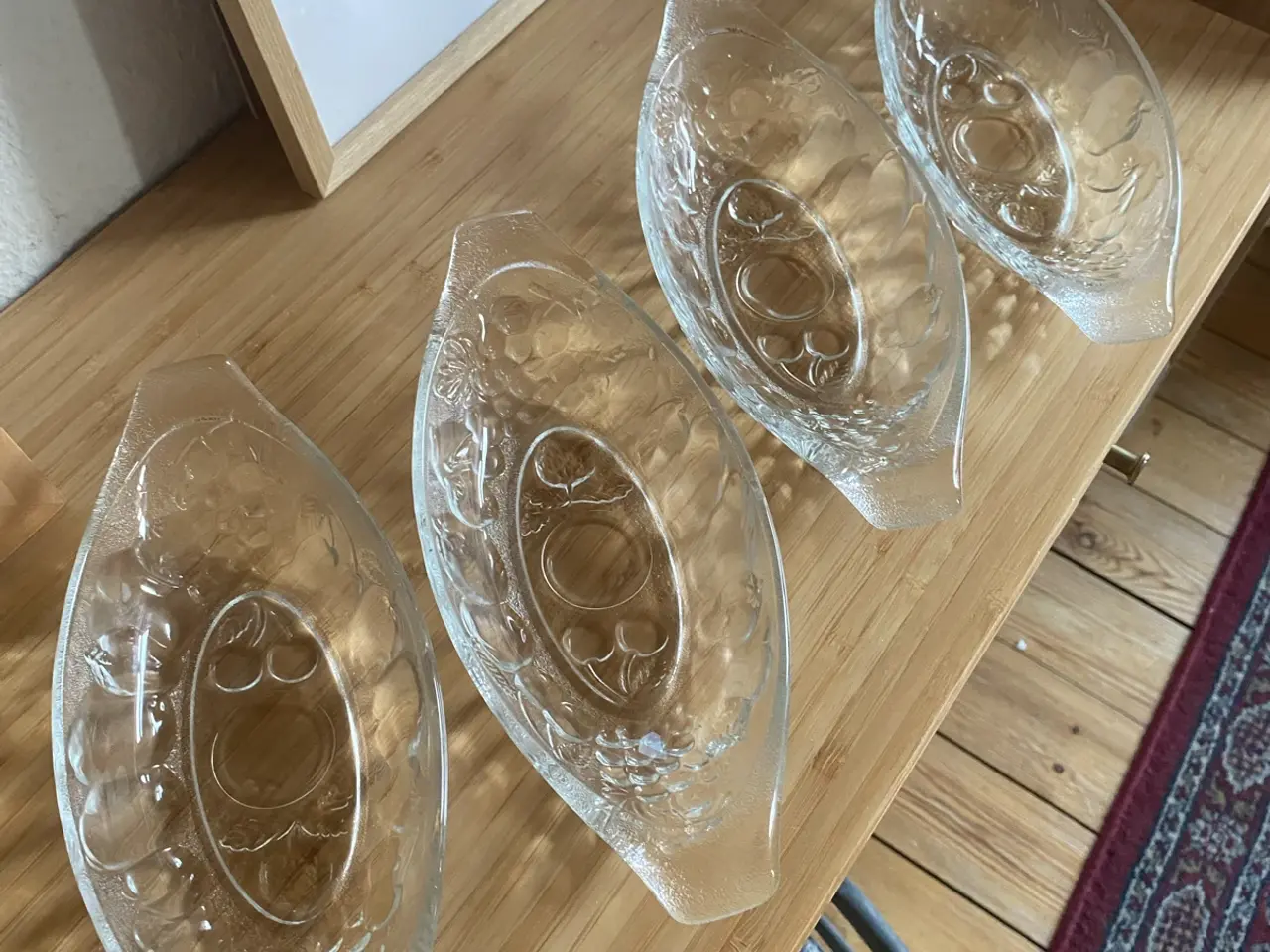 Billede 1 - 4 vintage glas skåle