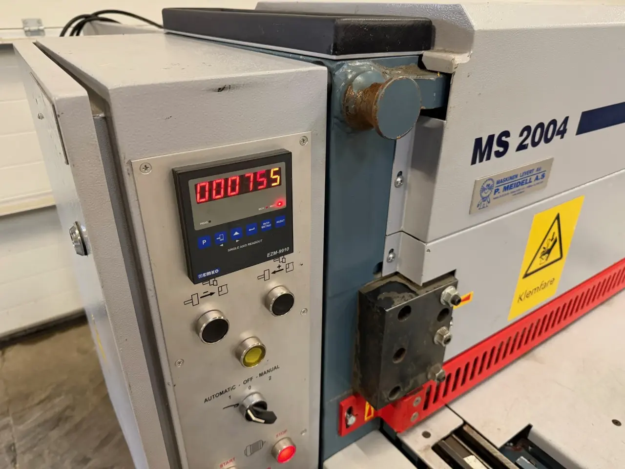Billede 10 - Mekanisk maskinsaks 2050 x 4 mm. Durma MS 2004.