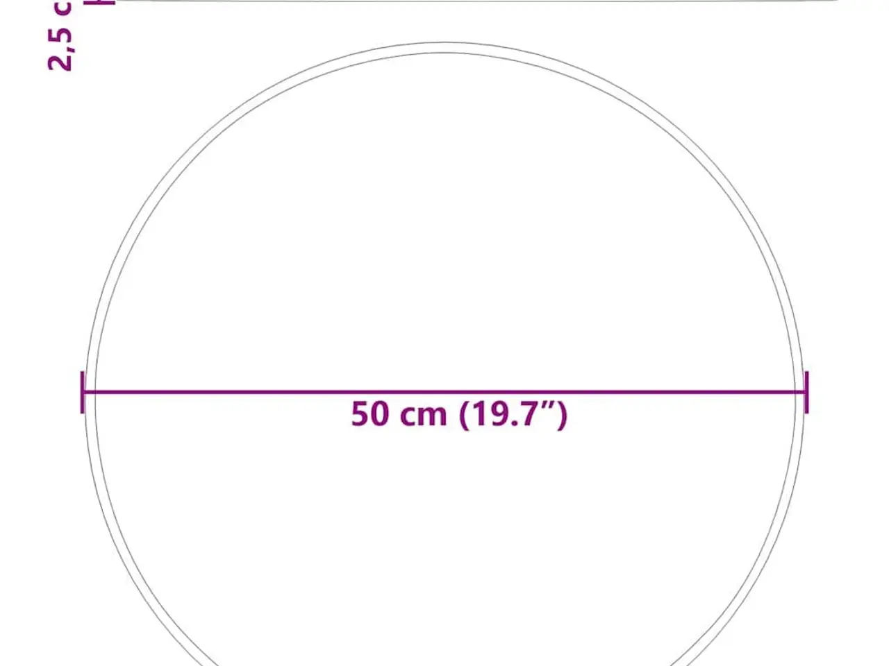 Billede 8 - Rund bordplade Ø50 x 2,5 cm - marmor, cremefarvet