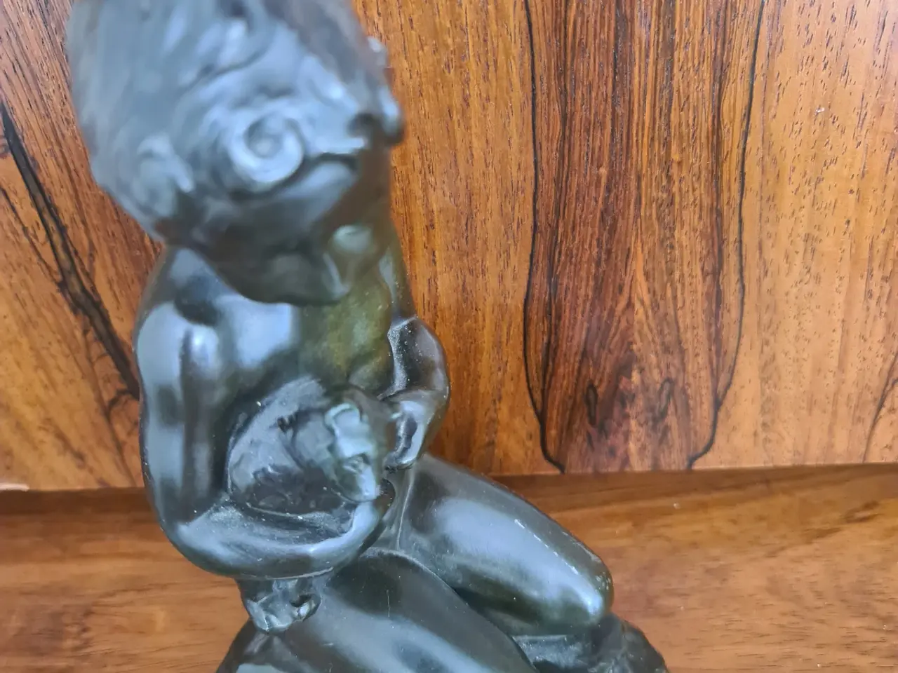 Billede 2 - Just Andersen figur - Dreng med bamse (Elna Borch)