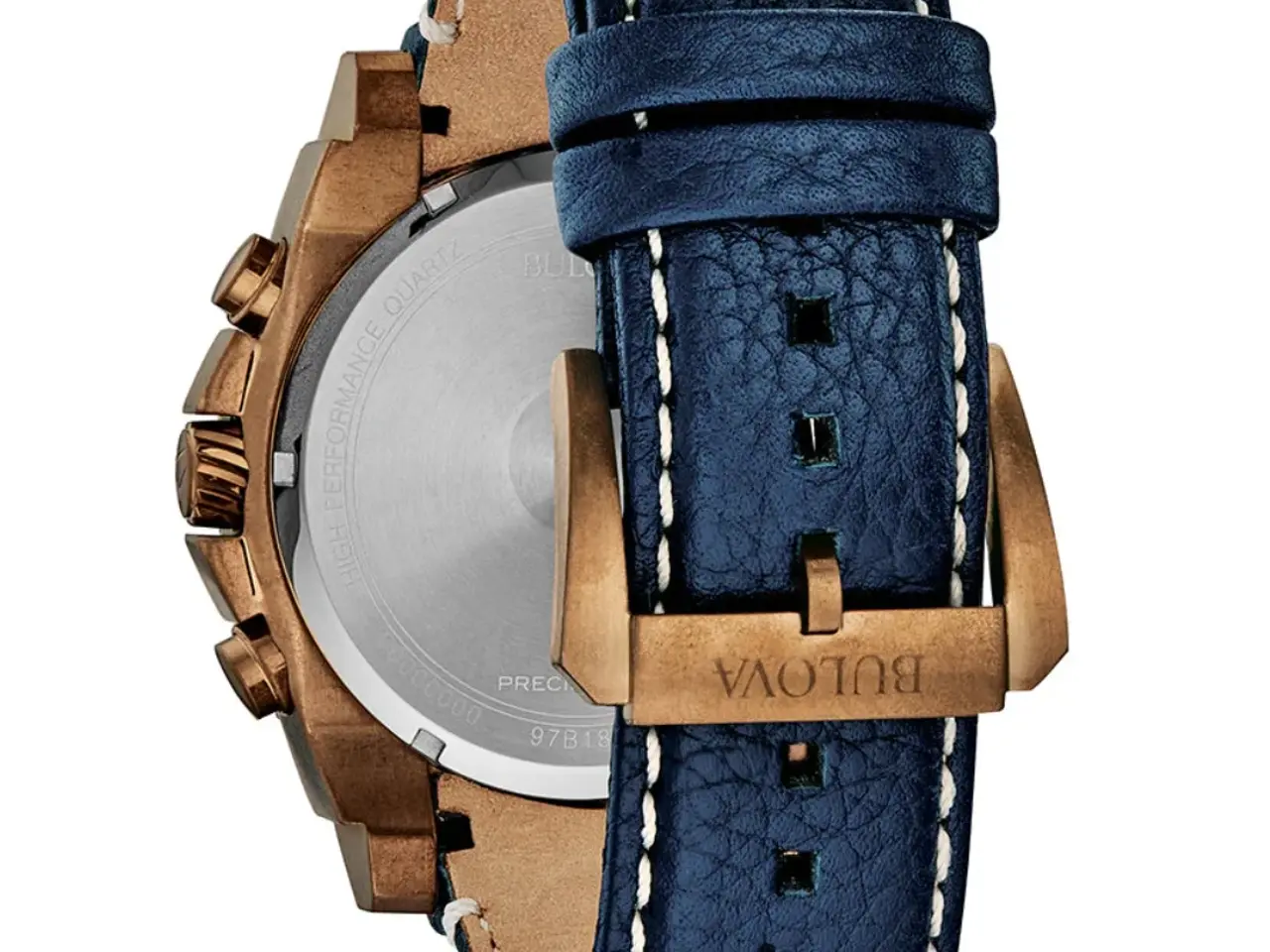 Billede 4 - Bulova Precisionist Blå/Læder (97B186)