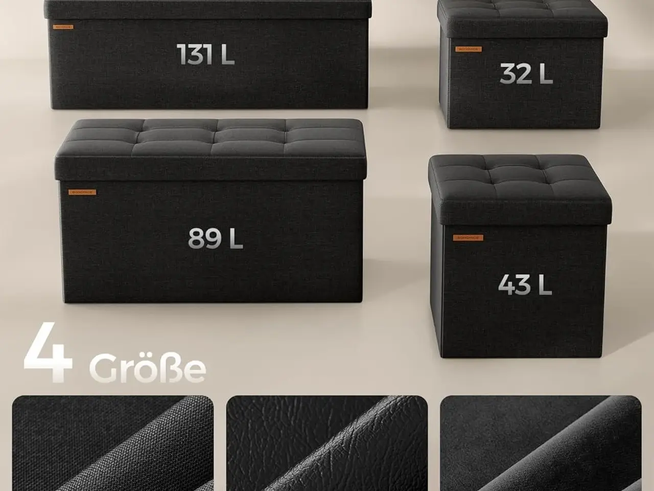 Billede 6 - Opbevaringsbænk med låg 110 x 38 x 38 cm, sort