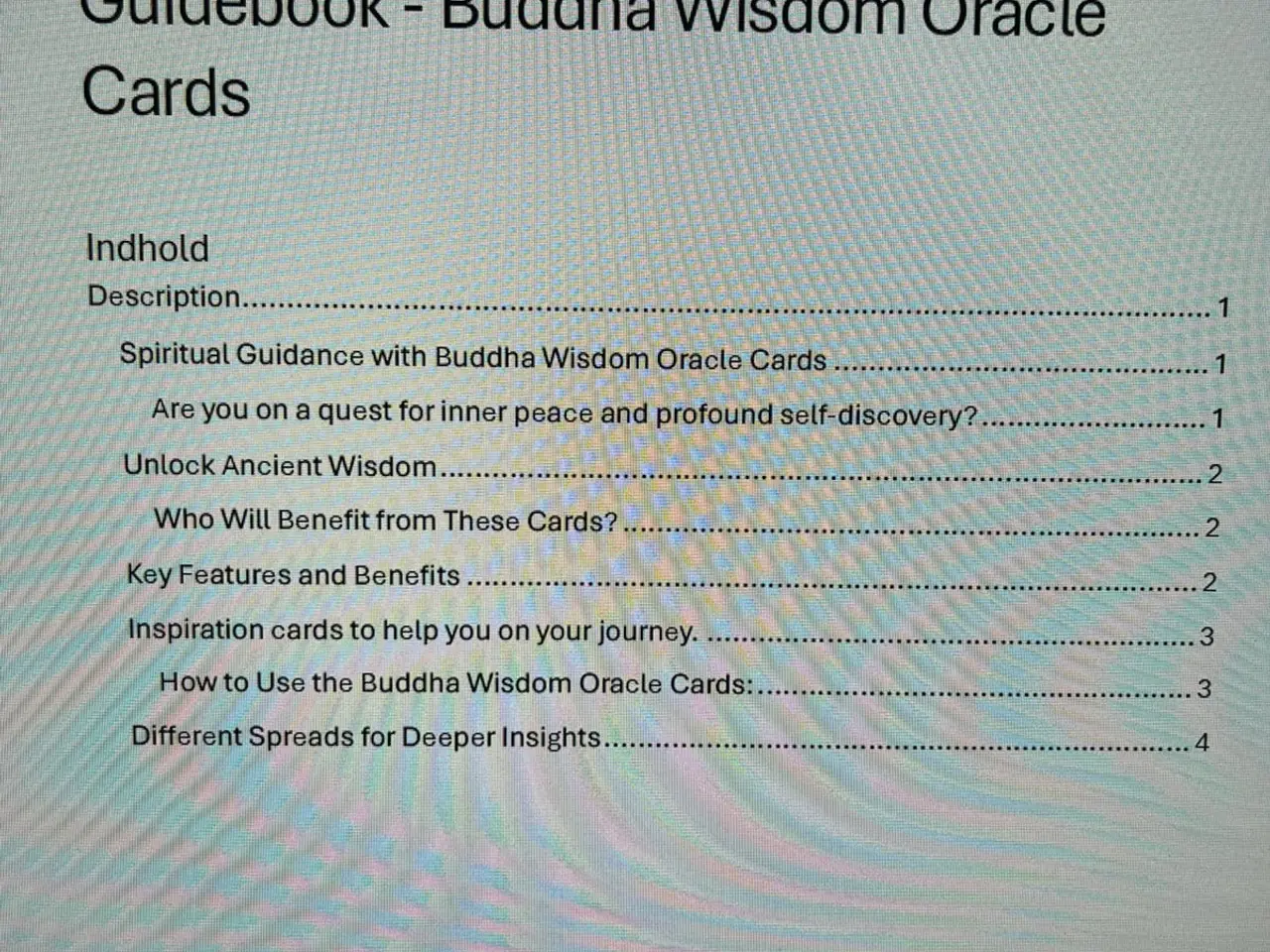 Billede 4 - Buddha Wisdom Oracle Cards - Spiritual Guidance Deck