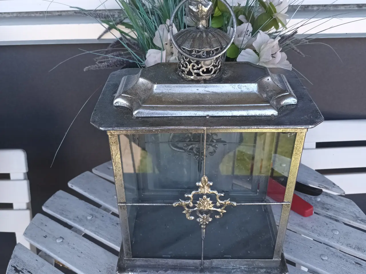 Billede 1 - SMUK ANTIK LANTERNE 38X23X15 CM der er ikke glas i