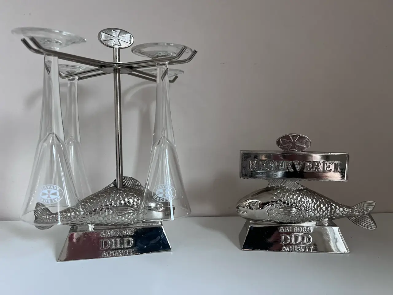 Billede 2 - Ålborg akvavit snapseglas holder inkl skilt