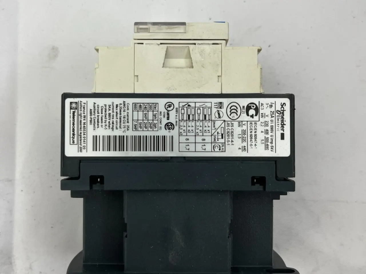 Billede 3 - Telemecanique LC1D09B7 kontaktor 24V AC Coil, 3P,