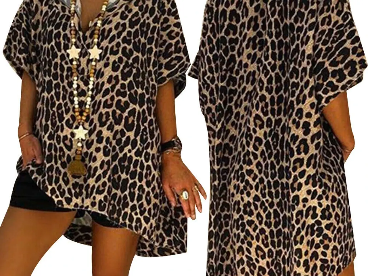 Billede 3 - Bluse Leopard print - Løs og luftig shirt /Top