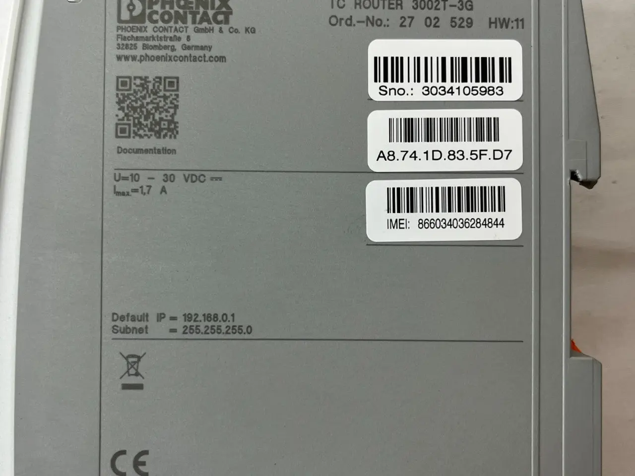 Billede 2 - Phoenix Contact TC ROUTER 3002T-3G VPN Cellular