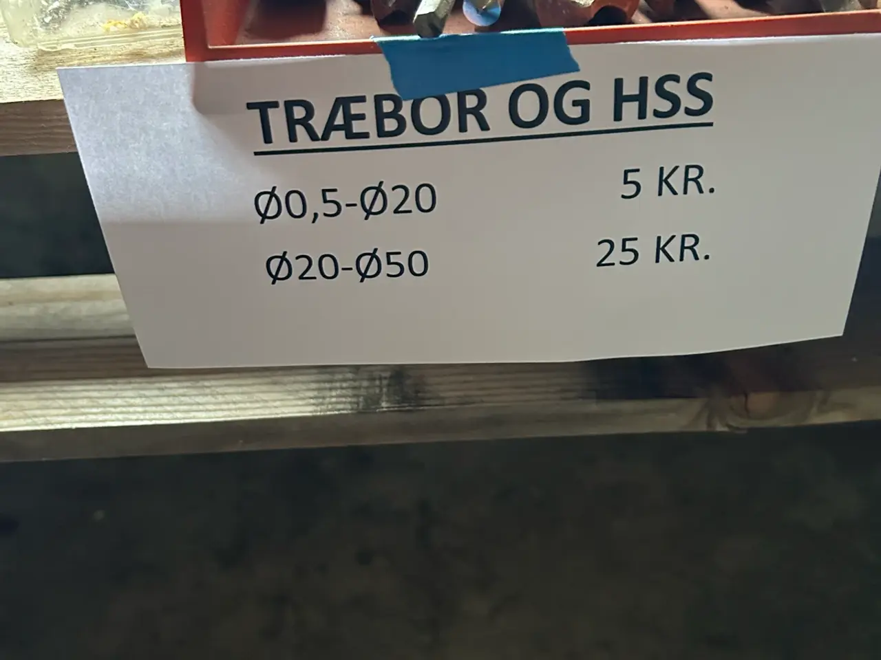 Billede 1 - Træ og HSS bor